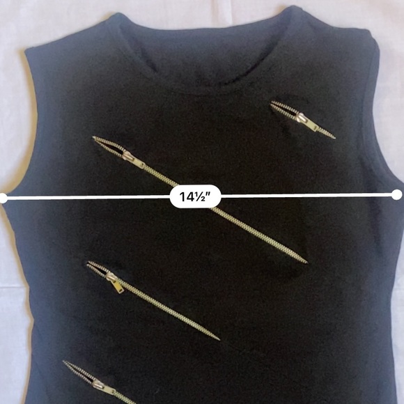 Vintage Black Zipper Tank Top - Picture 9 of 9